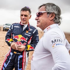 Carlos Sainz en la presentación en Arabia, pero no sabe si correrá