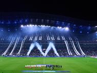 during the semi-finals first leg match between Monterrey and Toluca, as part of the Liga BBVA MX, Torneo Apertura 2025 at BBVA Bancomer Stadium, on December 03, 2025 in Monterrey, Nuevo Leon, Mexico.