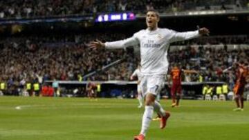 Cristiano marca el 1-0 ante el Roma.