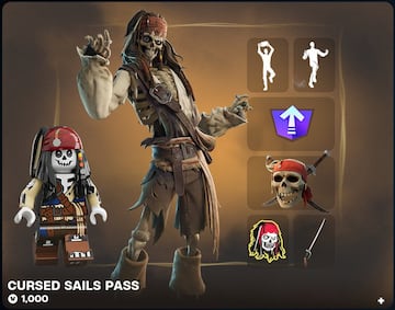 fortnite piratas del caribe jack sparrow