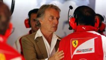 El presidente de Ferrari, Luca di Montezemolo, en Montmeló.