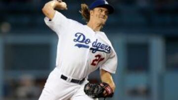 Zack Greinke durante su &uacute;ltimo partido contra los San Francisco Giants.