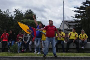 Miles de hinchas colombianos salieron a las calles de Bogotá para recibir a la Selección Colombia.