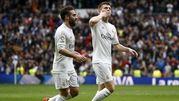 Carvajal y Kroos con el Real Madrid.