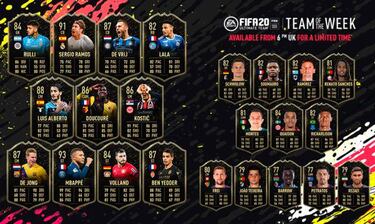 TOTW 22 de FUT FIFA 20 con Mbappé, Sergio Ramos y De Jong ya disponible