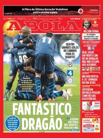 Portadas de la prensa deportiva
