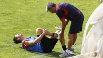 Z&eacute; Castro cae lesionado en un entrenamiento del Rayo.