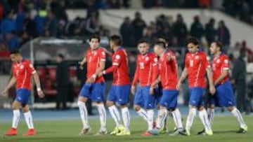 El equipo de Chile que sali&oacute; a la cancha ante M&eacute;xico por Copa Am&eacute;rica. 