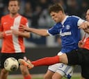 Uno por uno del Schalke: Huntelaar, muy aislado arriba