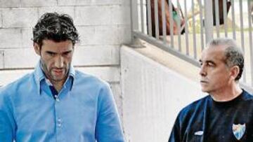 <b>TRABAJO. </b>Sanz y Tapia conversan tras un entrenamiento.