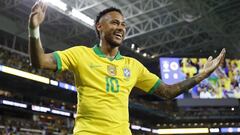 Neymar celebra su gol ante Colombia