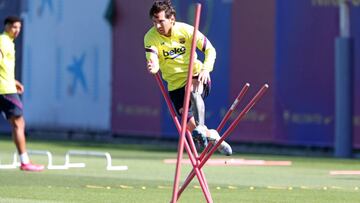 Messi, en un entrenamiento.