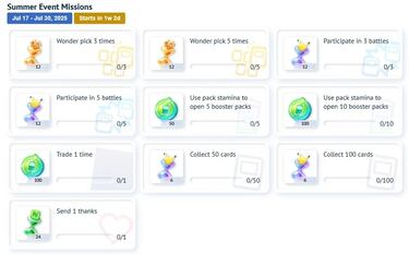 Pokémon TCG Pocket regala muchos relojes de arena y recompensas gratis con su nuevo evento de verano: descubre cómo conseguirlos