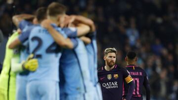 Britain Football Soccer - Manchester City v FC Barcelona - UEFA Champions League Group Stage - Group C - Etihad Stadium, Manchester, England - 1/11/16
Barcelona's Lionel Messi looks dejected after the game
Reuters / Phil Noble
Livepic
EDITORIAL USE ONLY.