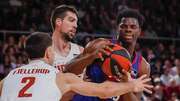 James Nnaji, con el Barcelona en la Liga Endesa.