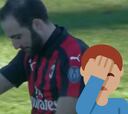 El fallo de Higuaín que dejó al Milan sin la victoria