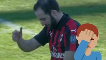 Higuaín en 'modo Higuaín': vuelve a fallar increíblemente