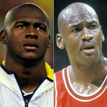 El goleador colombiano Víctor Ibarbo tiene un aire al mejor basquetbolista de todos los tiempos, Michael Jordan.