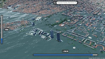 Crean un simulador en Google Maps para comprobar si el ascenso del nivel del mar alcanzará tu casa