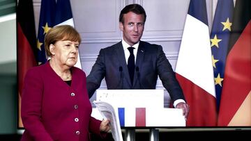 Merkel y Macron.