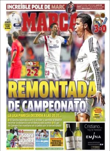 Portadas de la prensa deportiva