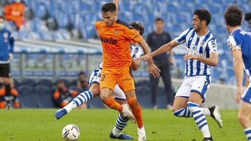 29/09/20 PAPTIDO PRIMERA DIVISION 
 REAL SOCIEDAD - VALENCIA 
 MAXI GOMEZ Y MIKEL MERINO