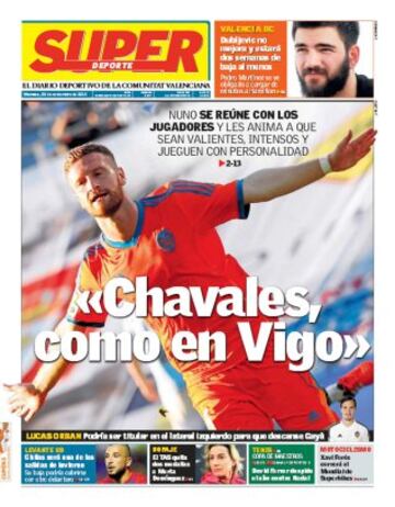 Portadas de la prensa mundial