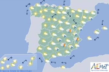 Previsi&oacute;n del mi&eacute;rcoles 10 (Aemet)