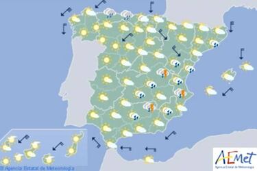 El tiempo empeora y habr tormentas hasta el viernes