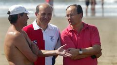 15/07/06 SEVILLA   PRETEMPORADA EN ISLA CANELA  VISITA DE DEL NIDO JUANDE RAMOS PEPE CASTRO 