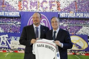 Rafa Benítez en su presentación como nuevo entrenador del Real Madrid.