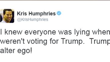 Kris Humphries felicit&oacute; a Donald Trump tras convertirse en presidente de los Estados Unidos.