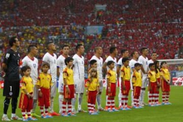 Con goles de Eduardo Vargas y Charles Aránguiz, la Roja derrotó a España en el Maracaná, el 18 de junio del 2014.