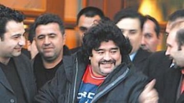 <b>Reapareció</b>. Diego Maradona, en su visita a Grecia de la semana pasada.