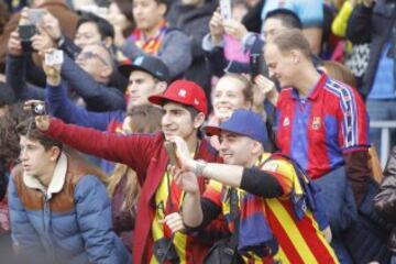 Aficionados del Barcelona FC.