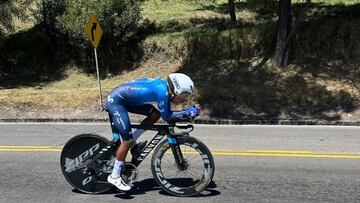 Nairo Quintana, en la contrarreloj del Nacional de Colombia.