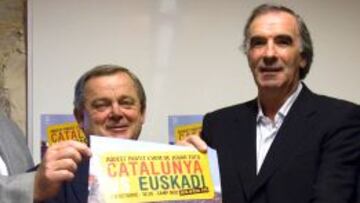El cartel del anterior partido Euskadi-Cataluña.