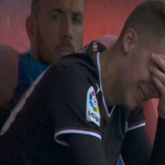 Alejo entró en el 30', en el 69' le sustituyeron y rompió a llorar