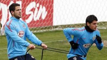 Fran Mérida volvió hoy a entrenarse con el Atlético