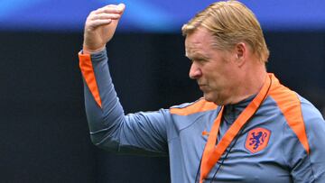 Koeman, durante el entrenamiento de ayer en Múnich.