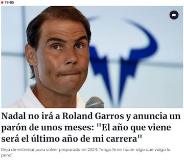 Portada de la web de la Cadena SER.