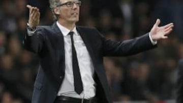 El entrenador del Paris St Germain, lamenta el gol de empate del Monaco (1-1) en el tiempo a&ntilde;adido.
