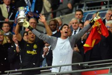 Joel Robles celebrando el triunfo de su equipo