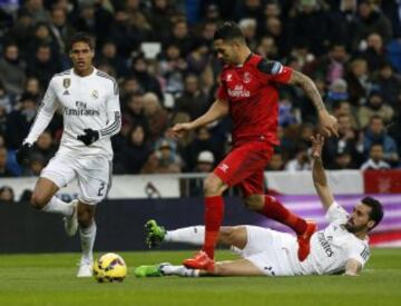 Varane, Vitolo y Arbeloa.