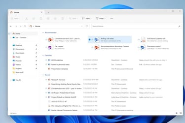 Windows 11 ya está probando las recomendaciones de archivos en el explorador