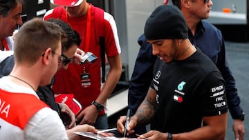 Lewis Hamilton en Barcelona. 