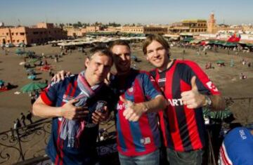 Buen ambiente entre aficiones antes de la final