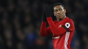 Anthony Martial con el Manchester United.