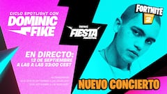 Conciertos Spotlight en Fiesta Magistral en Fortnite: Dominic Fike anunciado