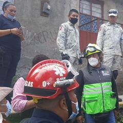 Instalan albergues temporales tras el desgajamiento del cerro del Chiquihuite